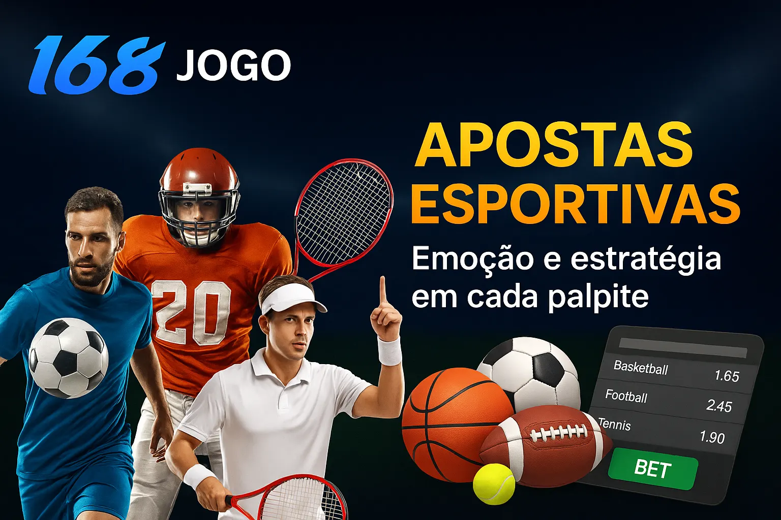 Aposte em apostas esportivas no cassino online 168JOGO