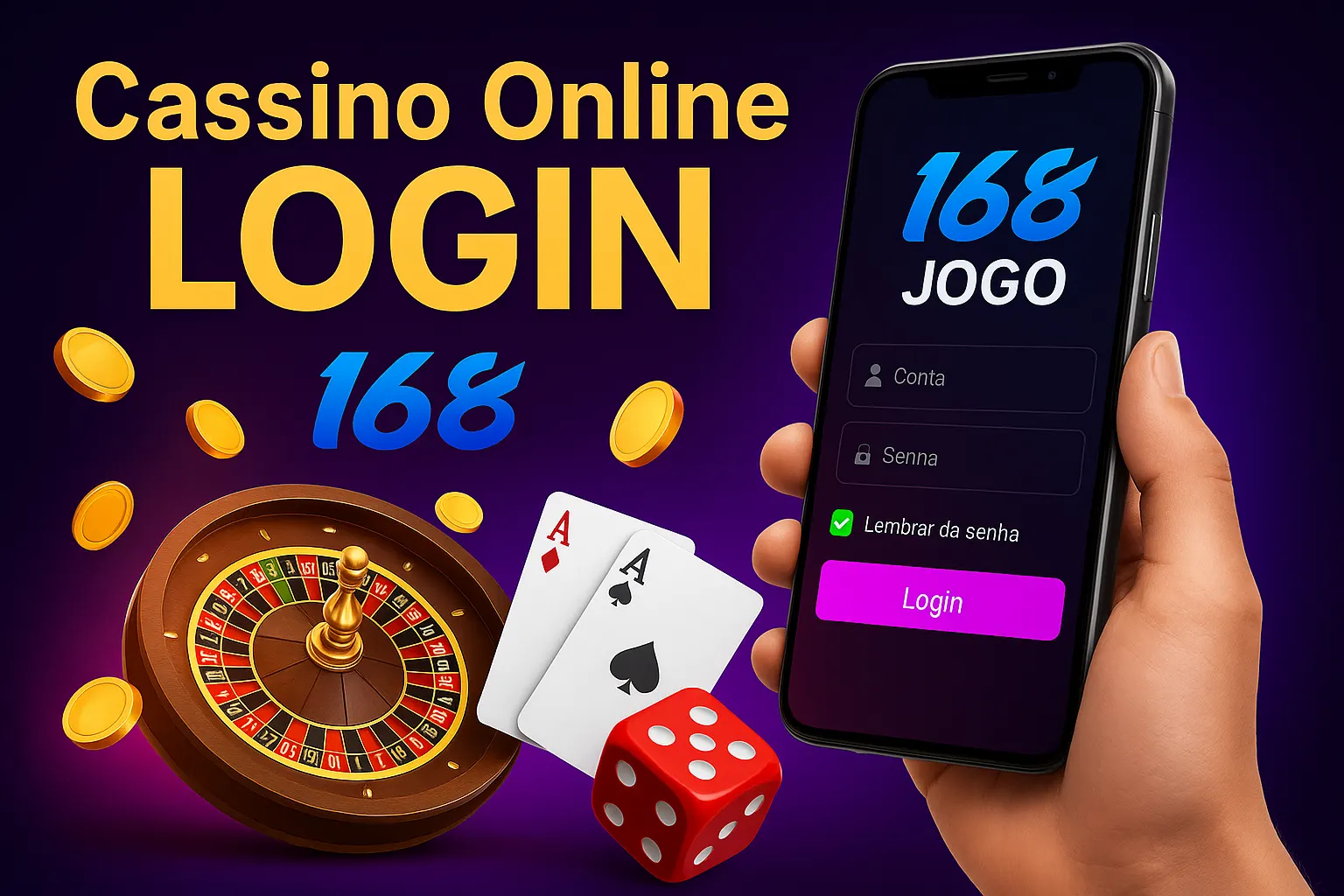 Criar uma nova Conta no plataforma 168JOGO